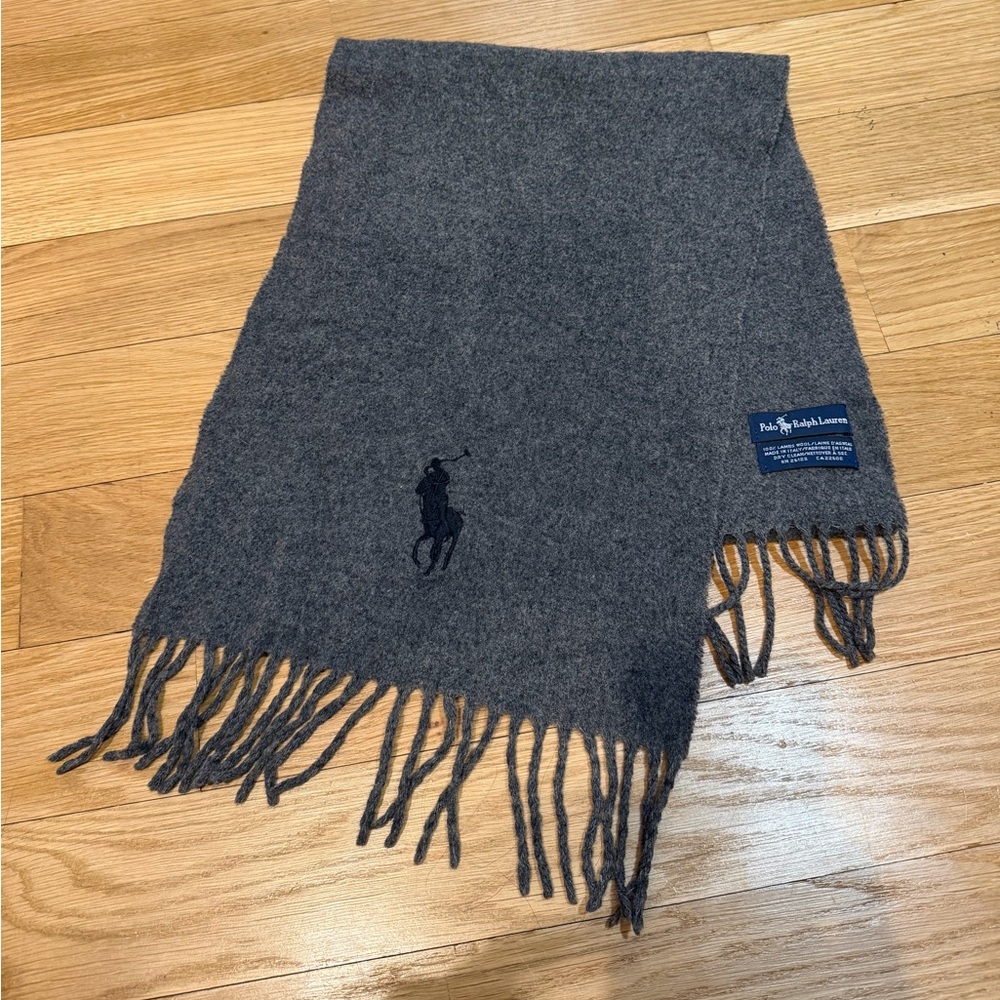 Polo Ralph Lauren Grey Wool Scarf